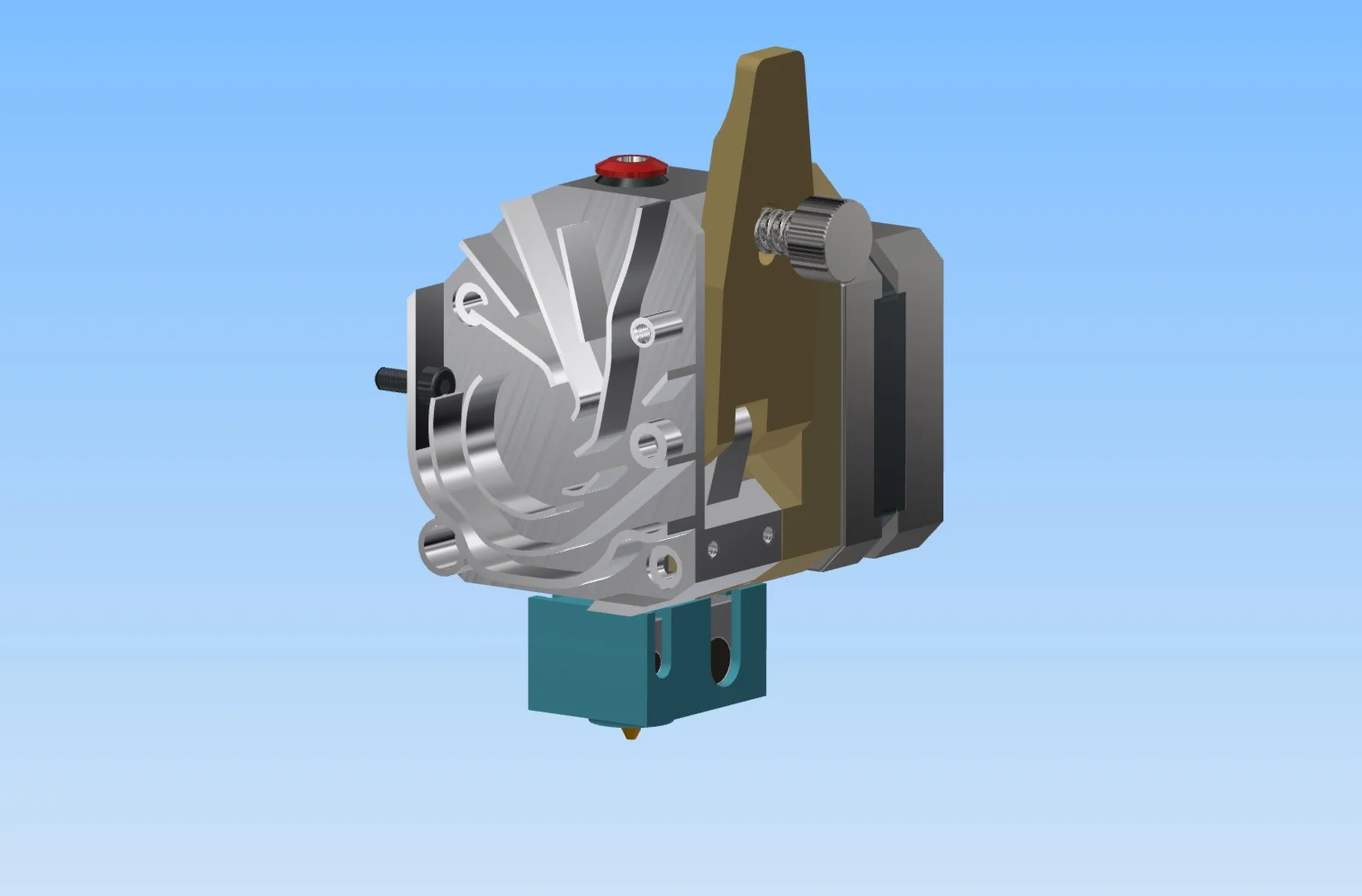 3Д модель e3dv6 +BMG экструдер +BMG Aero WIND