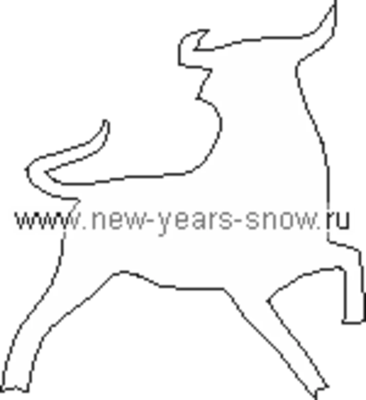 Bull stencil 1 (symbol of 2021)