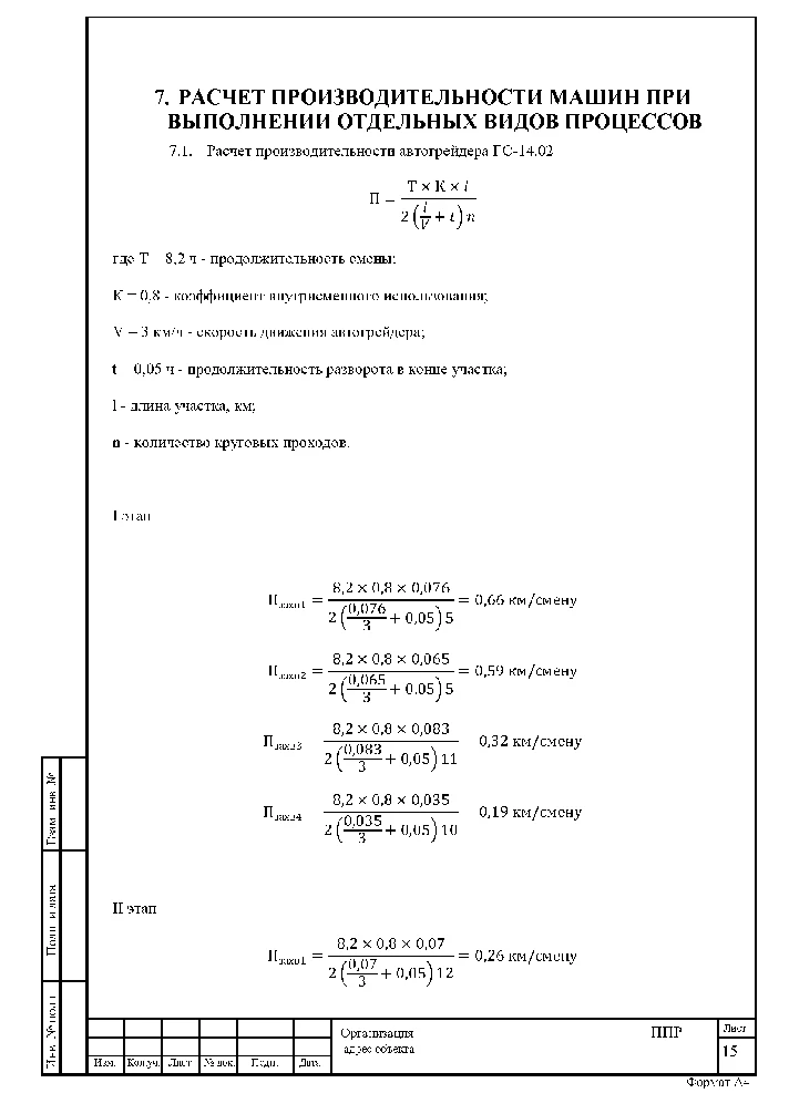 The project of works, construction of basements