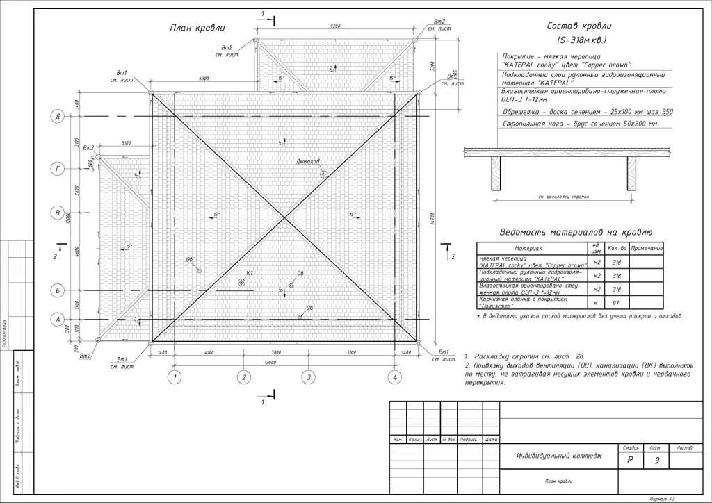 Project of a two-storey residential building