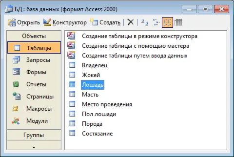 База данных Скачки.mdb