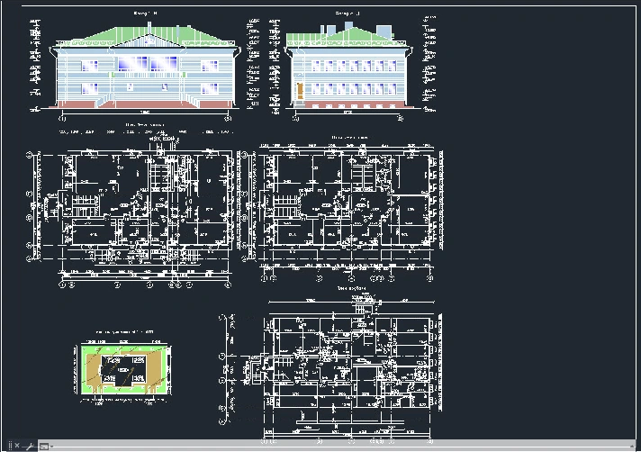 Diploma project Two-storey brick residential building f