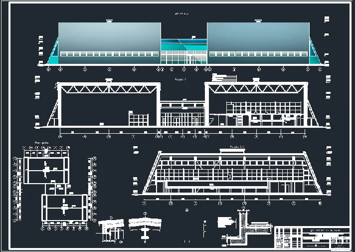 Sports and recreation center in light metal structures