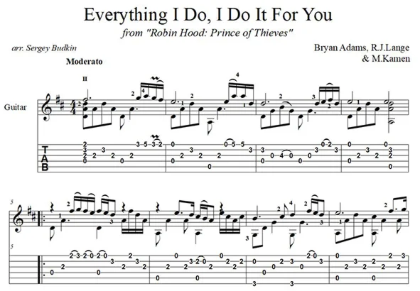 I Do It for You (Bryan Adams) - guitar cover