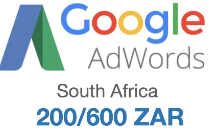 Купон, промокод Google Ads (Adwords) 600R/200R Ю.Африка