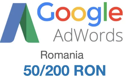 Промокод Купон Google Adwords Адвордс 50/200RON Румыния