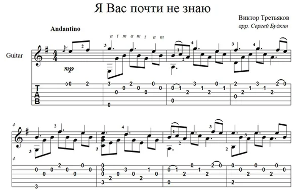 I hardly know you (V. Tretyakov) - guitar cover