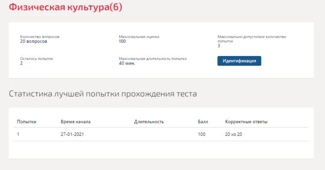 Физическая культура(6).Тест Синергия 2021г