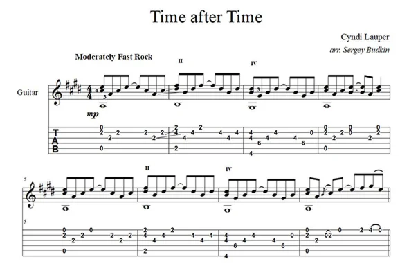 Time after Time (Cyndi Lauper) - guitar cover