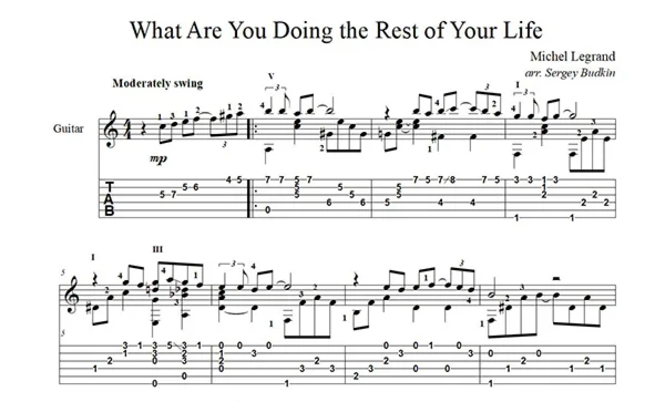 What Are You Doing the Rest of Your Life? -guitar cover