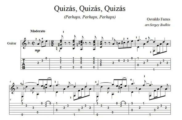Quizás, Quizás, Quizás - guitar cover