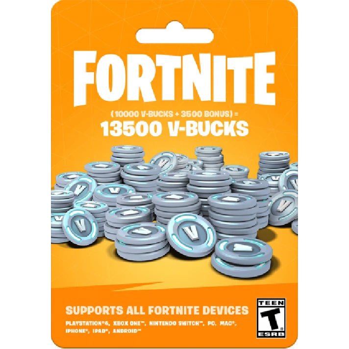 Fortnite - 13500 V-Bucks card code