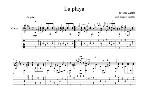 La Playa - для гитары