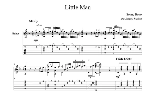 Little Man (Sonny Bono) - guitar cover