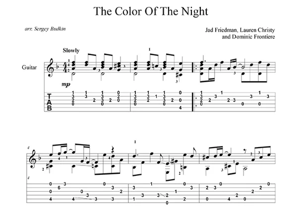 The Color Of The Night (from OST) guitar cover