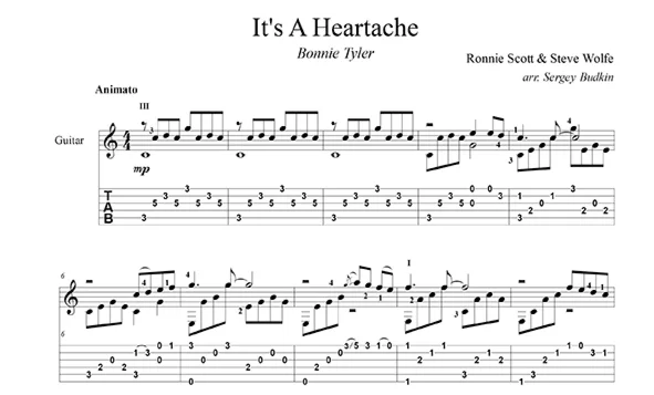 It's A Heartache (Bonnie Tyler) guitar cover