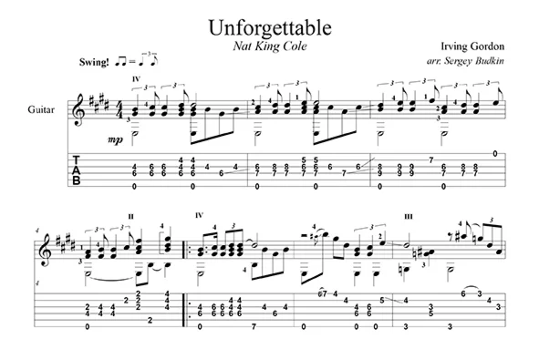 Unforgettable (Nat King Cole) guitar cover