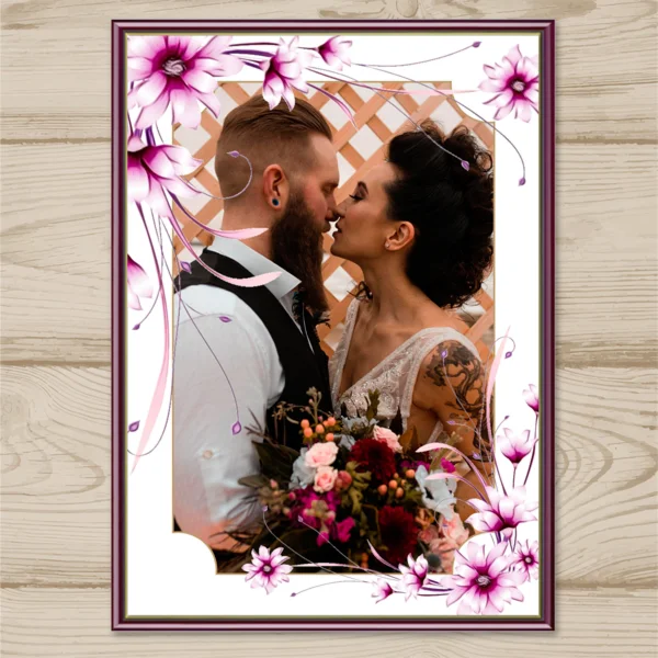 Шаблон фото рамки для свадьбы №1