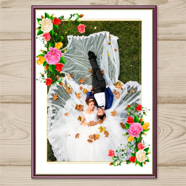 Шаблон фото рамки для свадьбы №2