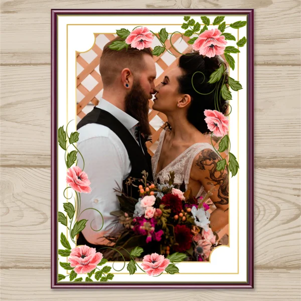 Шаблон фото рамки для свадьбы №4