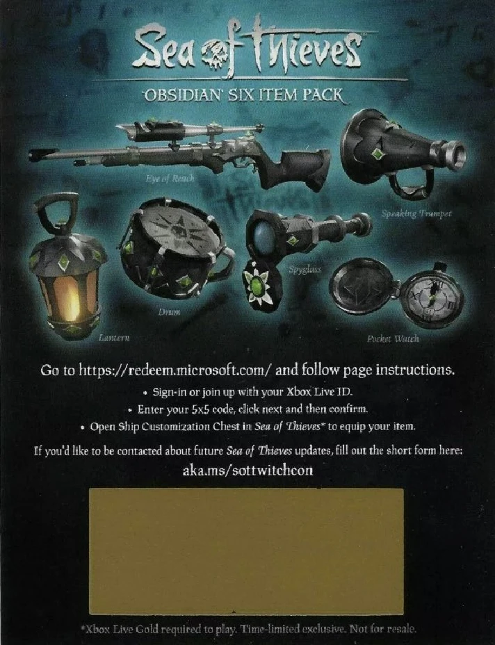 Sea of Thieves Obsidian Six Item Pack