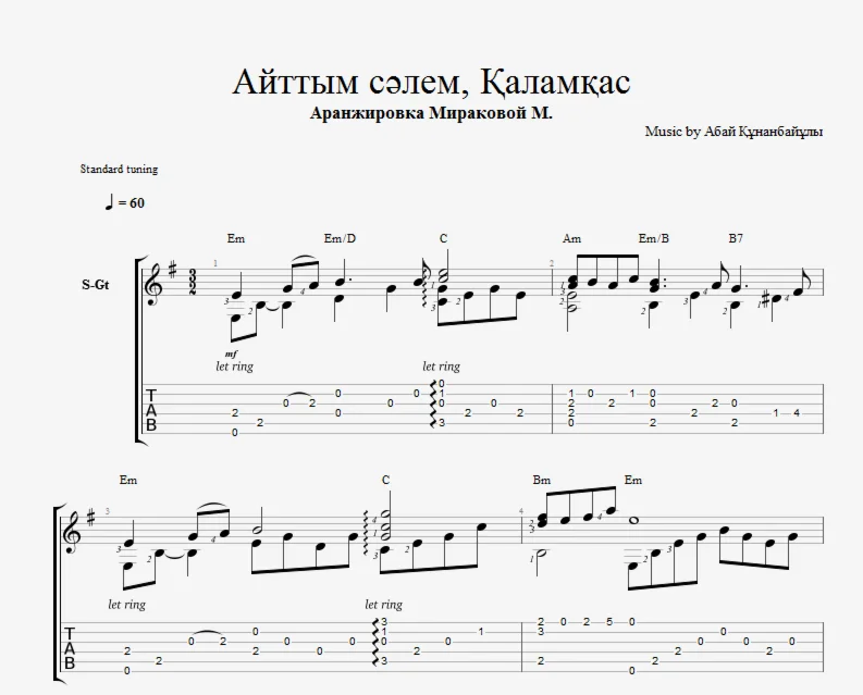 I said hello, Kalamkas