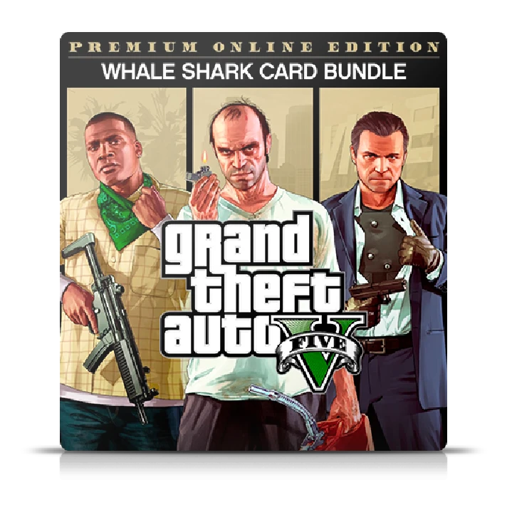 GTA 5 : PREMIUM & WHITE SHARK CARD BUNDLE XBOX KEY✅