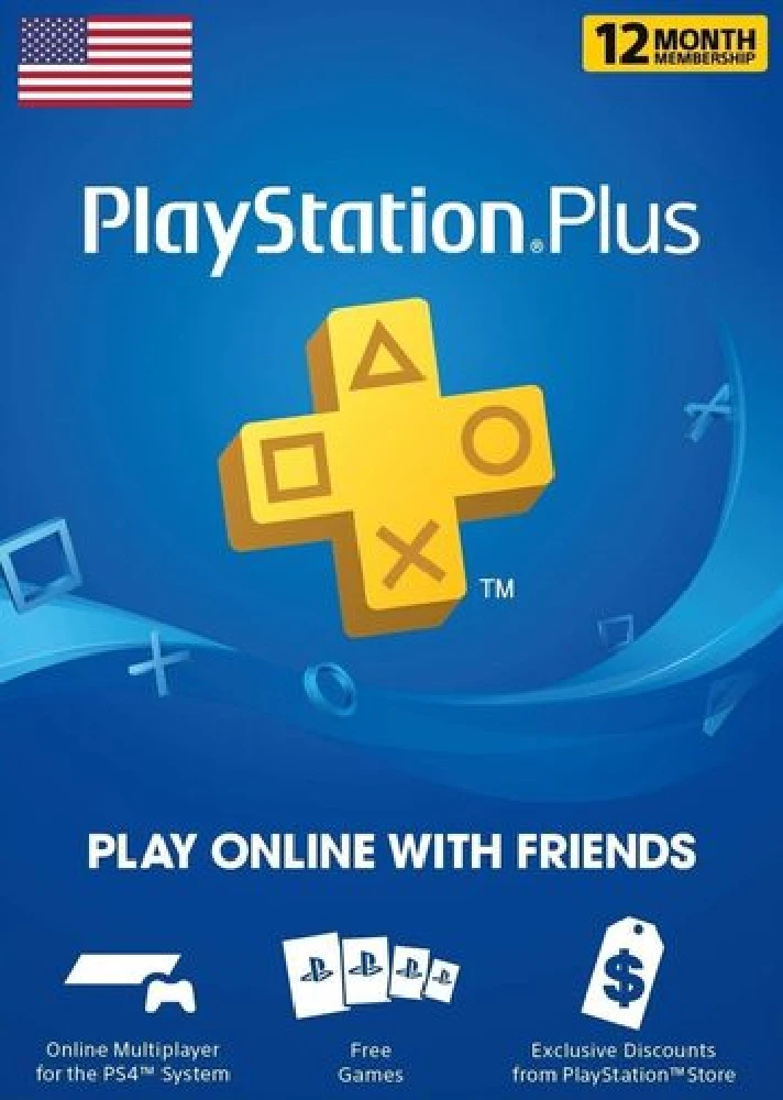 🔶PS Plus PSN 365 Days USA/America (USA) Official