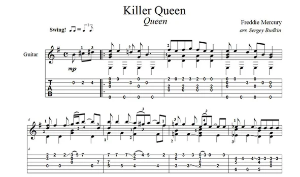 Killer Queen (Queen) для гитары