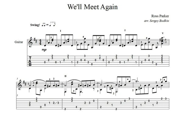 We’ll Meet Again (Ross Parker) guitar cover
