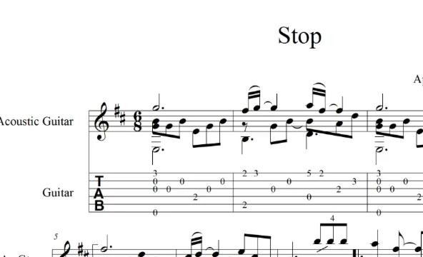 Stop - Sam Brown, pdf+gp6
