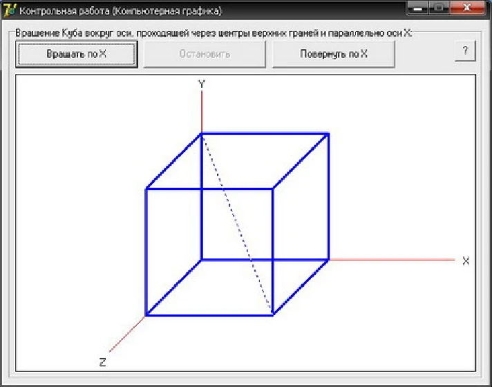 CONTROL (Rotate the cube parallel to the axis X) KG