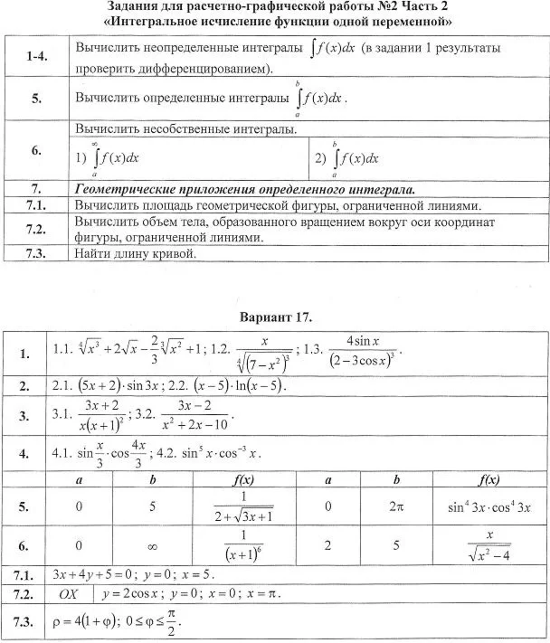 РГР№2 часть2 вариант17