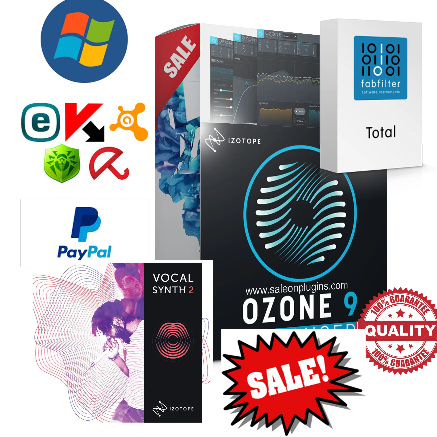 iZotope - Ozone Advanced 9.1+ VocalSynth2+FabFilter+key