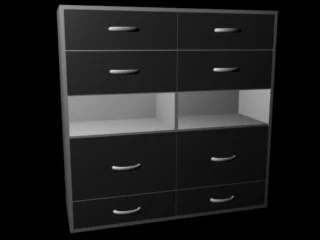Качественная модель Low-poly шкафа для 3d Max