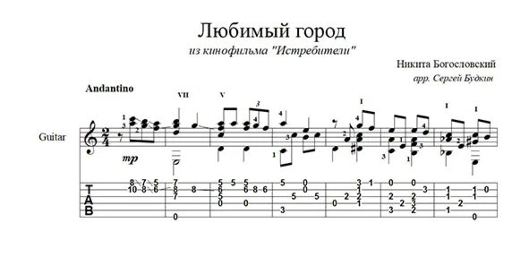 Favorite City (Nikita Bogoslovsky) guitar cover