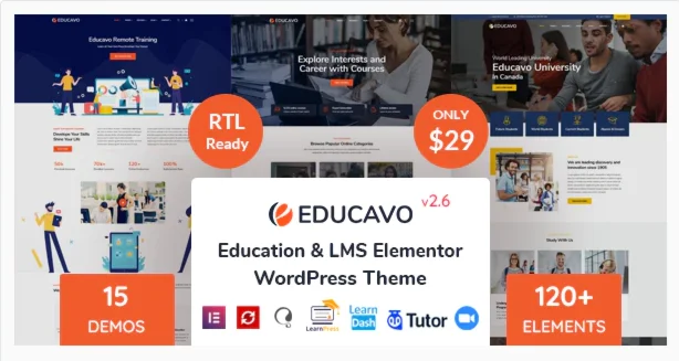 Educavo 2.6 - модная тема образовательной LMS