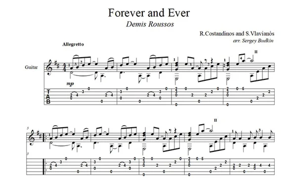 Forever and Ever (Demis Roussos) guitar cover