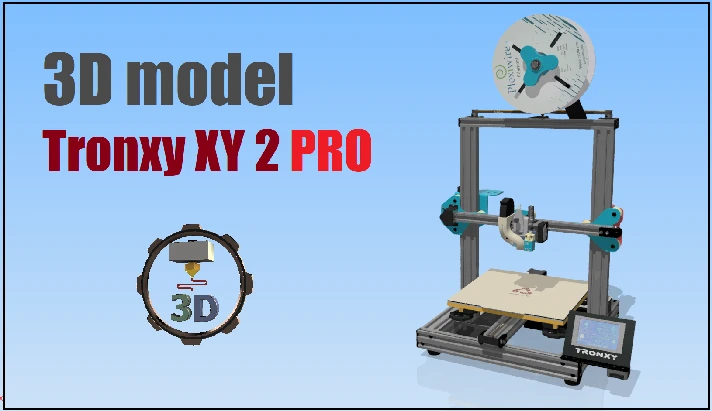 3D model of 3d printer Tronxy XY 2 PRO