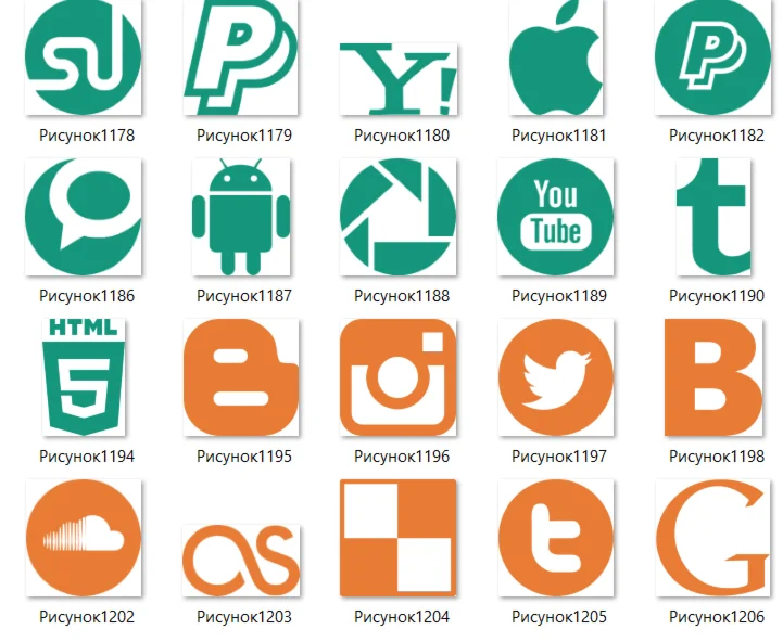 Иконки социальных сетей