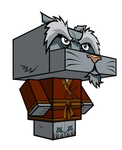 Сплинтер (Черепашки ниндзя) из бумаги HD