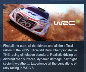 WRC 5 FIA World Rally Championship (Steam Key GLOBAL)
