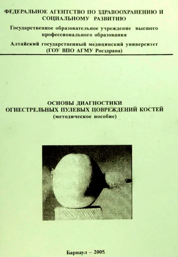 Шадымов А.Б. - Основы диагностики огнестрельных пулевых