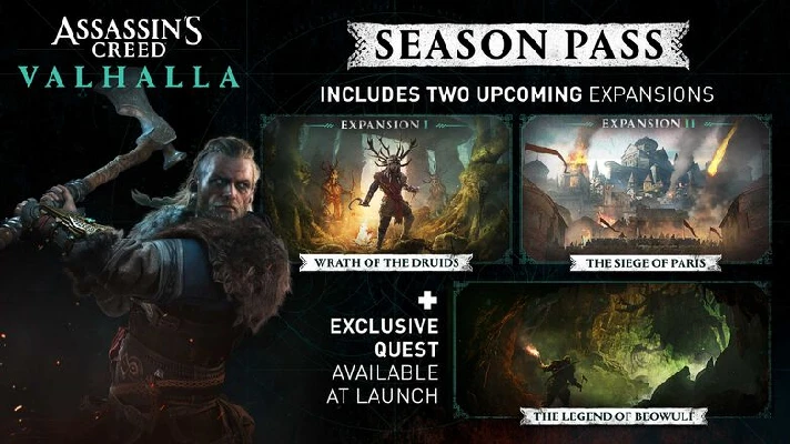 🌍 Assassin´s Creed Valhalla Season Pass XBOX KEY🔑+🎁