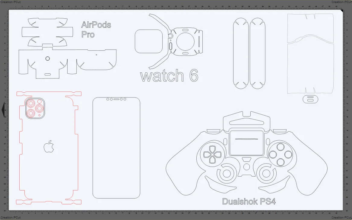 База лекал Смартфонов, Планшетов, Часов, Приставок и др