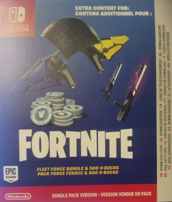 Fortnite - Fleet Force Bundle & 500 V-Bucks. Nintendo