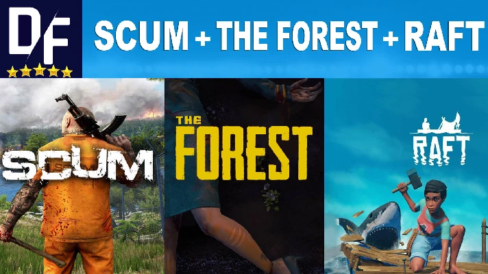 SCUM +The Forest +RAFT [STEAM account]🌍GLOBAL -OFFLINE