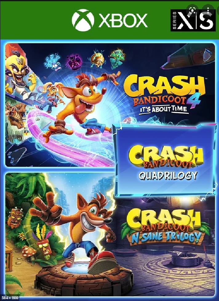 ✅ Crash Bandicoot 4 - Quadrilogy Bundle XBOX ONE X|S 🔑