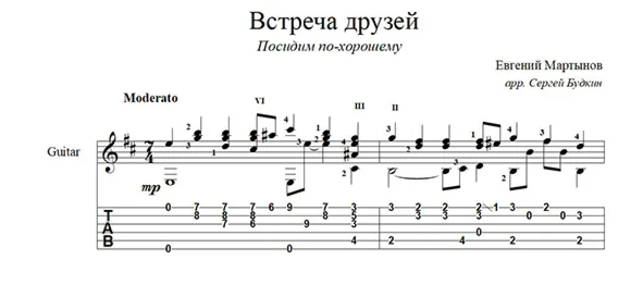 Meeting Friends (Let's Have a Nice Sit) for guitar