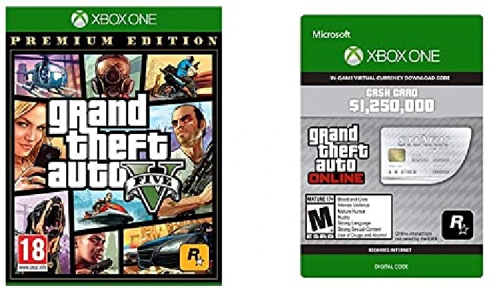 GTA 5: PREMIUM EDITION & GREAT WHITE SHARK XBOX 🔑KEY